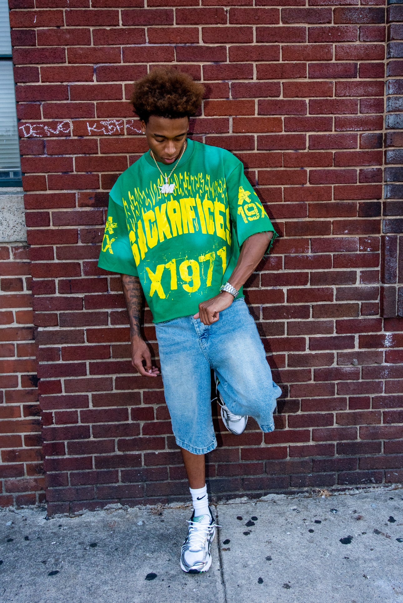 Sack Blaze - Green Boxy Tee